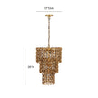 TOV Furniture Nirsa Brass Chain Link 3-Tier Chandelier