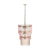 TOV Furniture Hampshire Pink Acrylic 3-Tier Chandelier