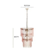 TOV Furniture Hampshire Pink Acrylic 3-Tier Chandelier