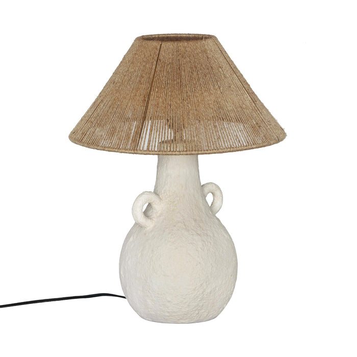 TOV Furniture Lalit Natural & White Ceramic Table Lamp