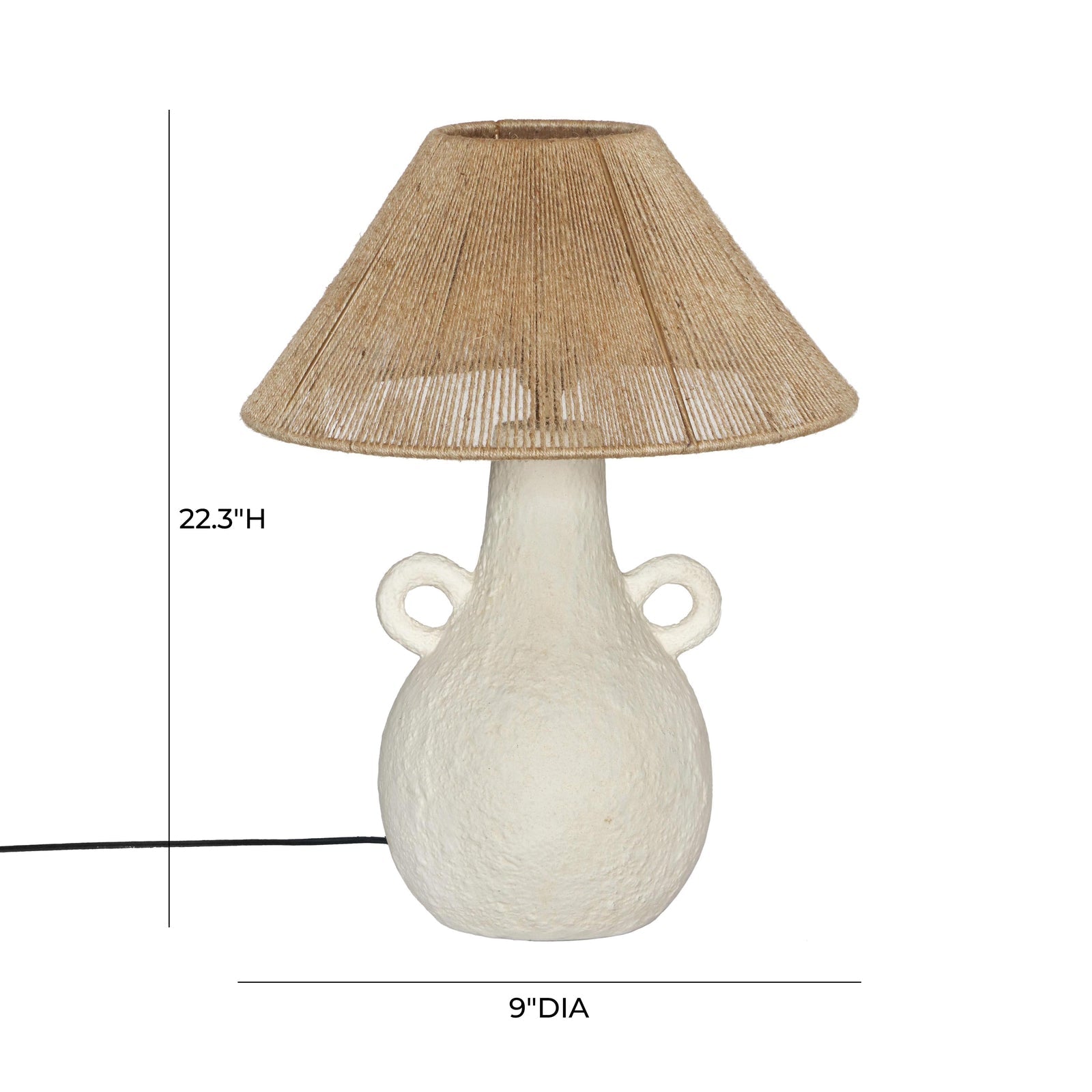 TOV Furniture Lalit Natural & White Ceramic Table Lamp