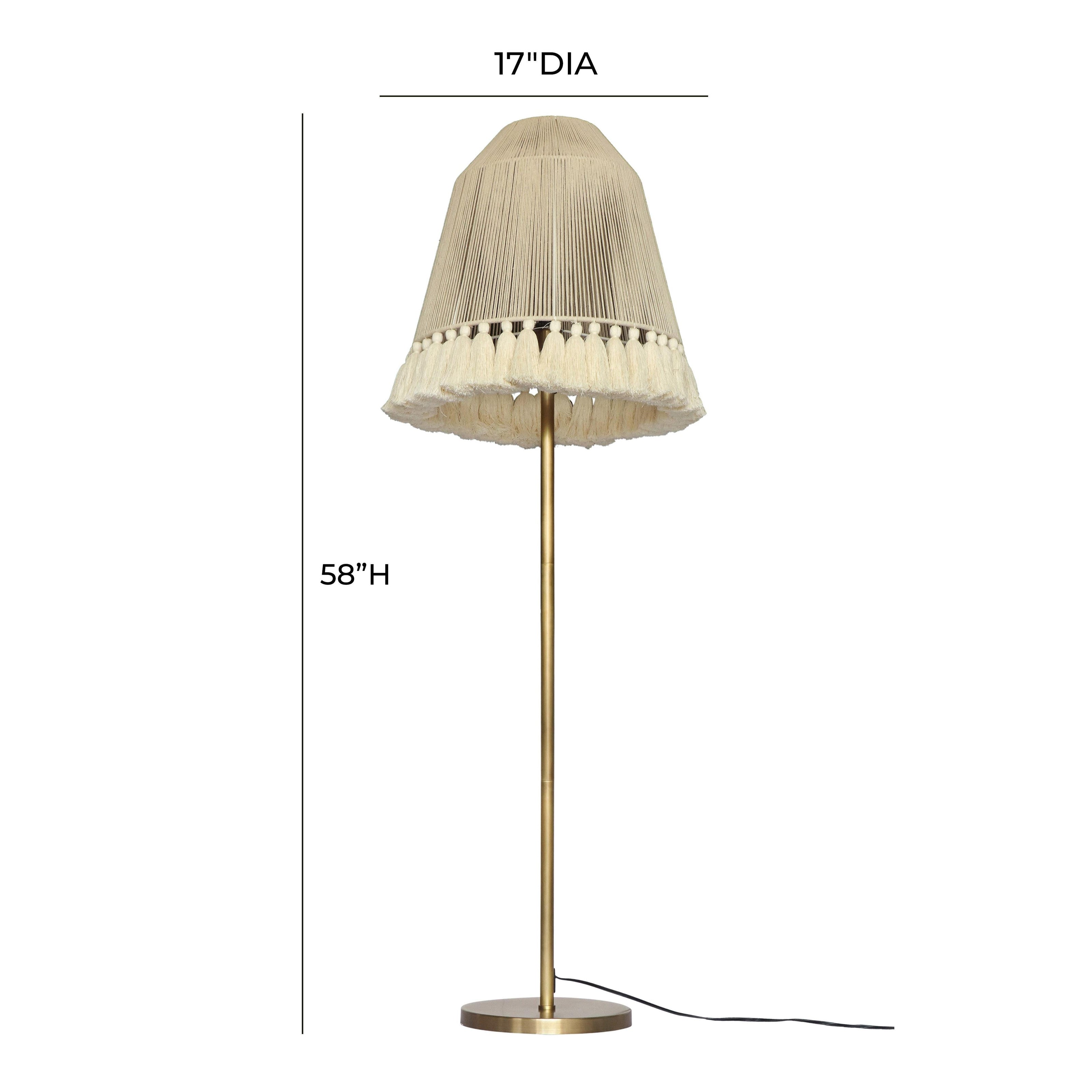 TOV Furniture June White Floor Lamp Clearance