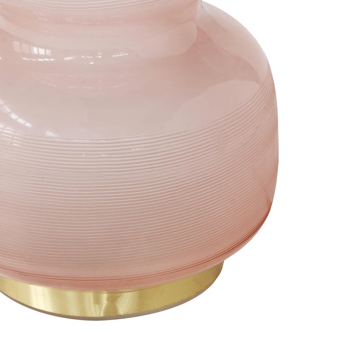 TOV Furniture Winter Pink Glass Table Lamp