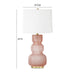 TOV Furniture Winter Pink Glass Table Lamp