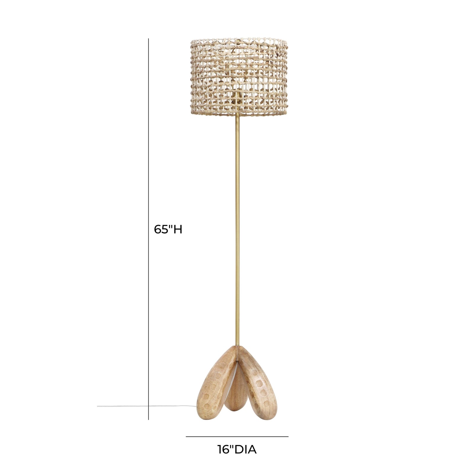 TOV Furniture Alondra Wooden Floor Lamp