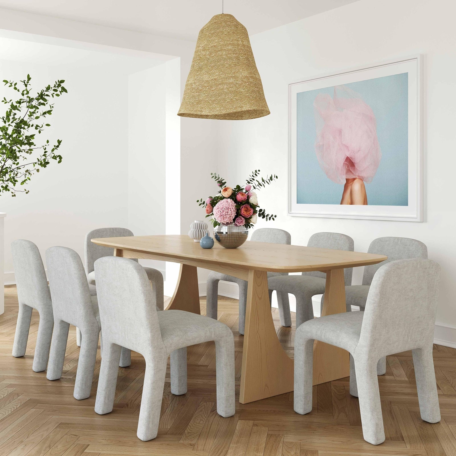 TOV Furniture Aylin Natural Grass Pendant Lamp