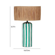 TOV Furniture Ravello Green Striped Papier Mache Table Lamp
