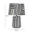 TOV Furniture Minori Black Striped Papier Mache Table Lamp