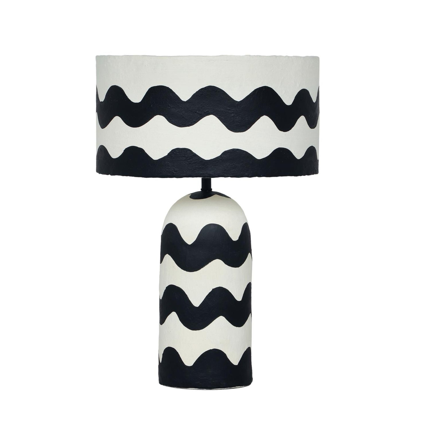TOV Furniture Tropea Black Waves Papier Mache Table Lamp
