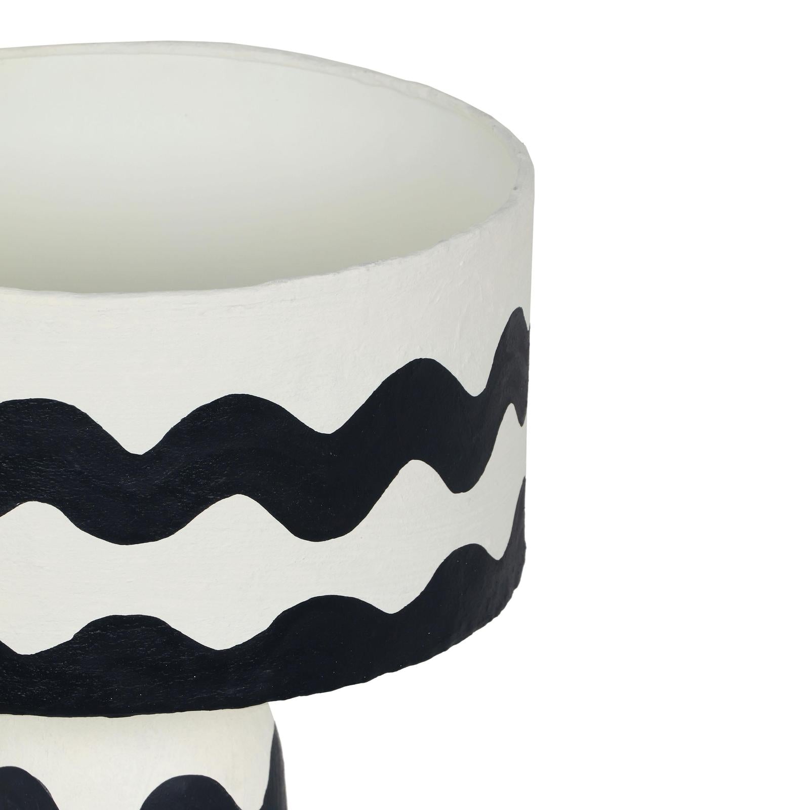 TOV Furniture Tropea Black Waves Papier Mache Table Lamp