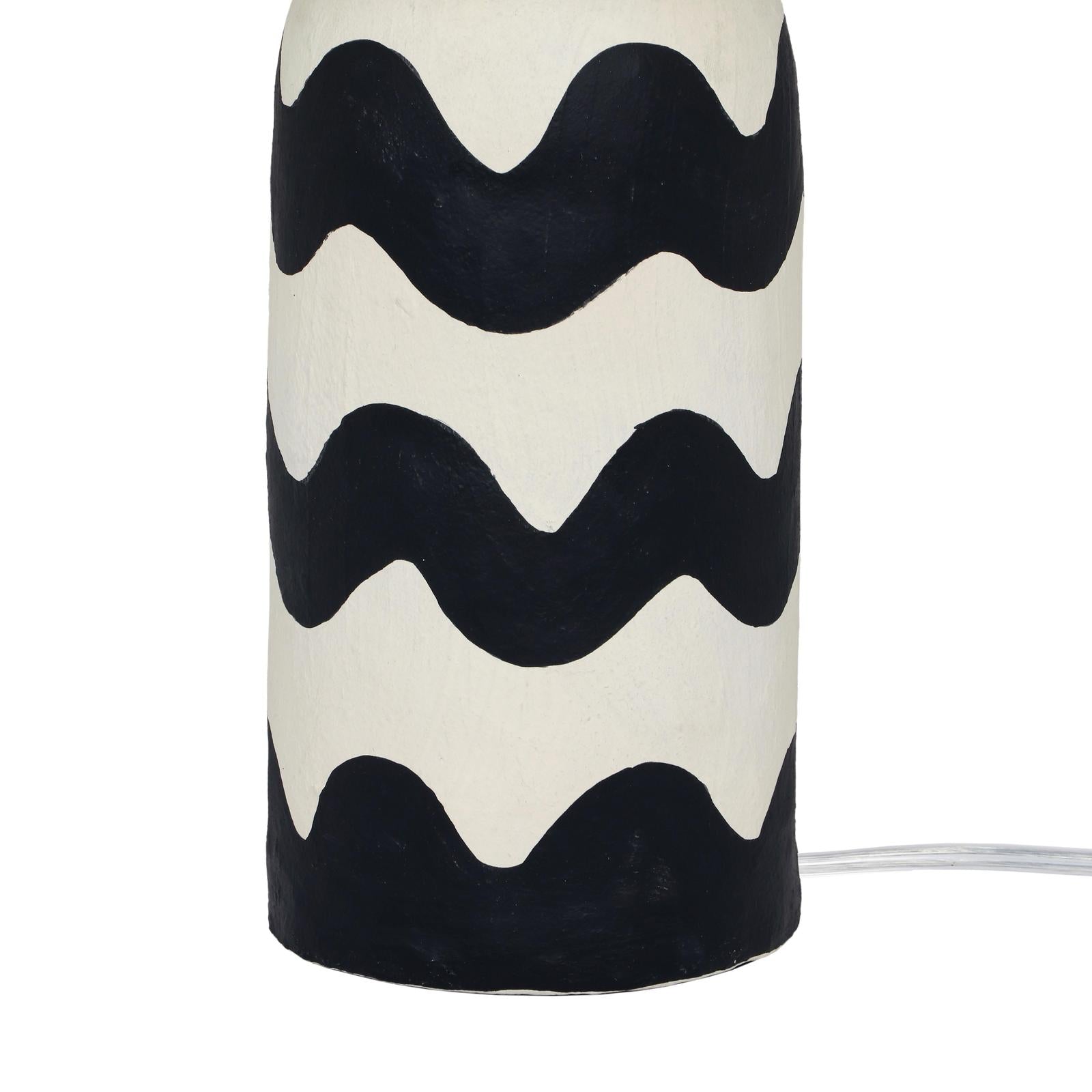 TOV Furniture Tropea Black Waves Papier Mache Table Lamp