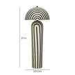 TOV Furniture Maiori Black Striped Papier Mache Floor Lamp