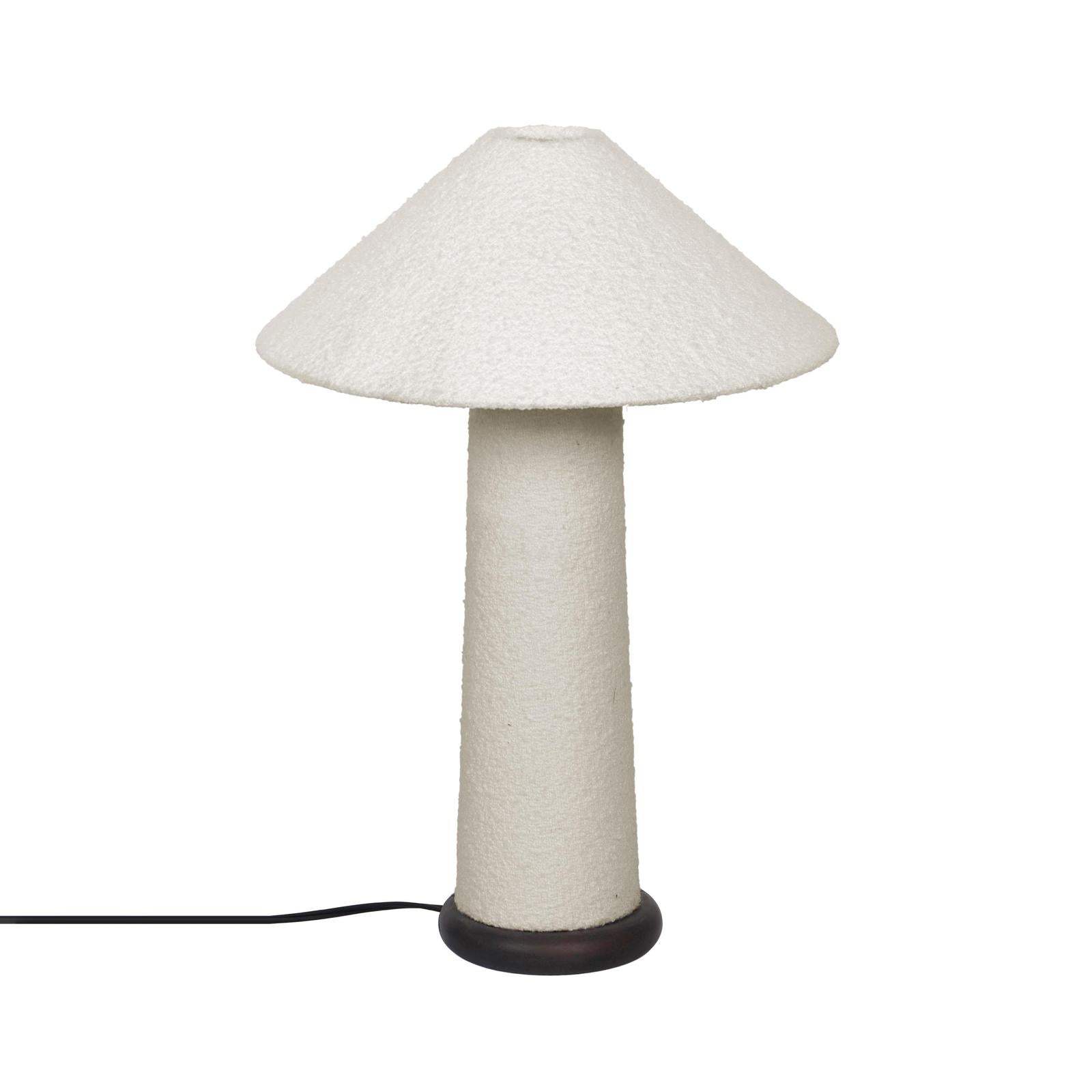 TOV Furniture Faith White Boucle Table Lamp