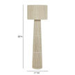 TOV Furniture Tapered Natural Chenille Fiber Floor Lamp