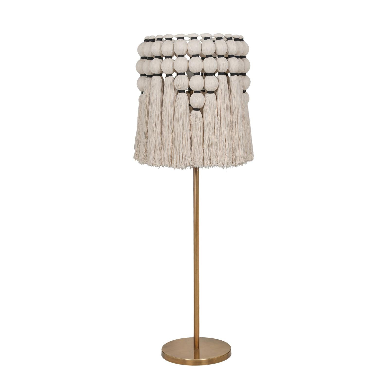 TOV Furniture Tutu Cream Cotton Tasseled Floor Lamp