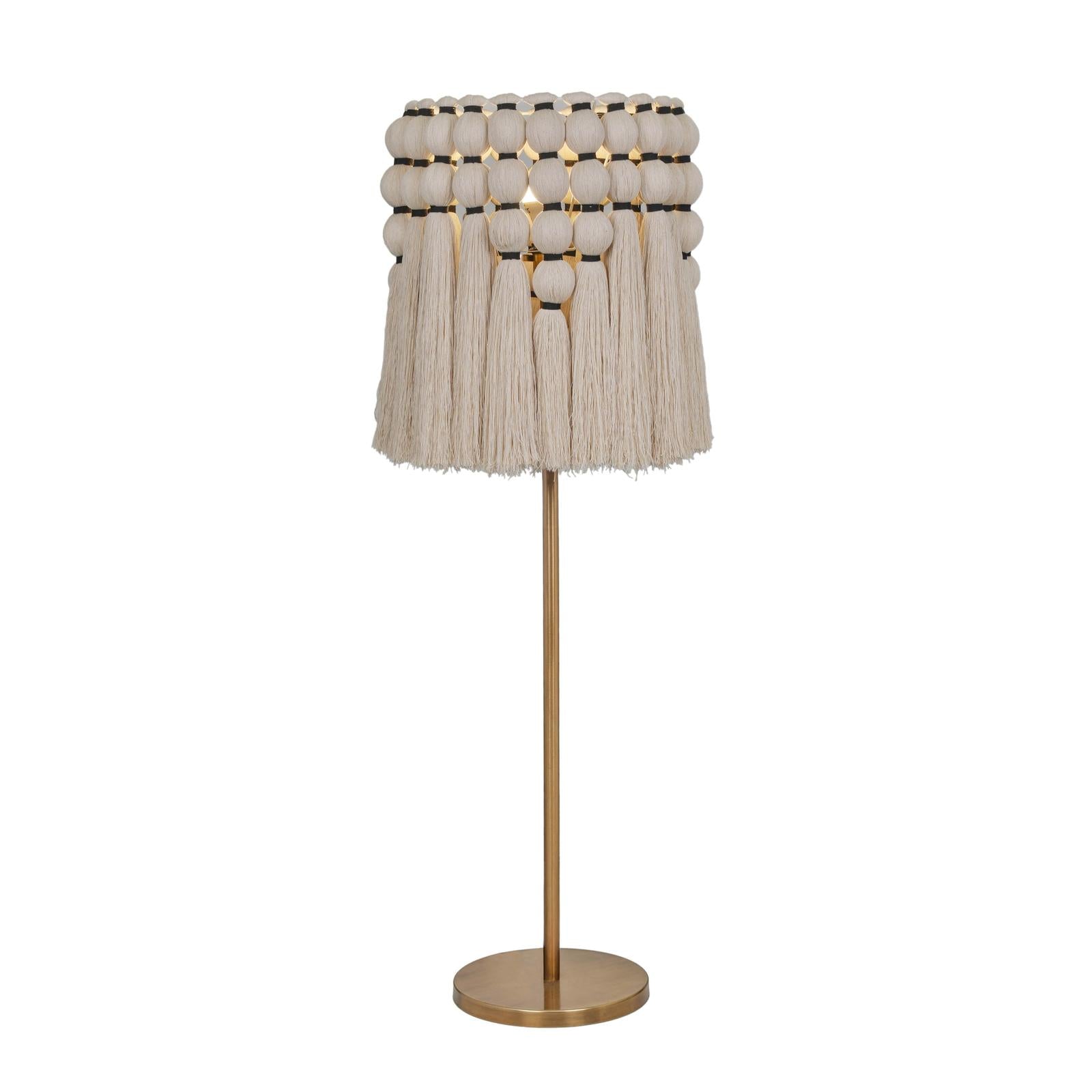 TOV Furniture Tutu Cream Cotton Tasseled Floor Lamp