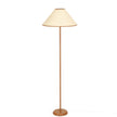 TOV Furniture Keria Natural Vegan Leather and Raffia Contract-Grade Floor Lamp