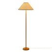 TOV Furniture Keria Natural Vegan Leather and Raffia Contract-Grade Floor Lamp