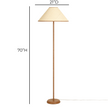 TOV Furniture Keria Natural Vegan Leather and Raffia Contract-Grade Floor Lamp