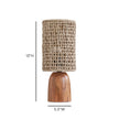 TOV Furniture Kombu Natural Raffia and Wood Small Table Lamp