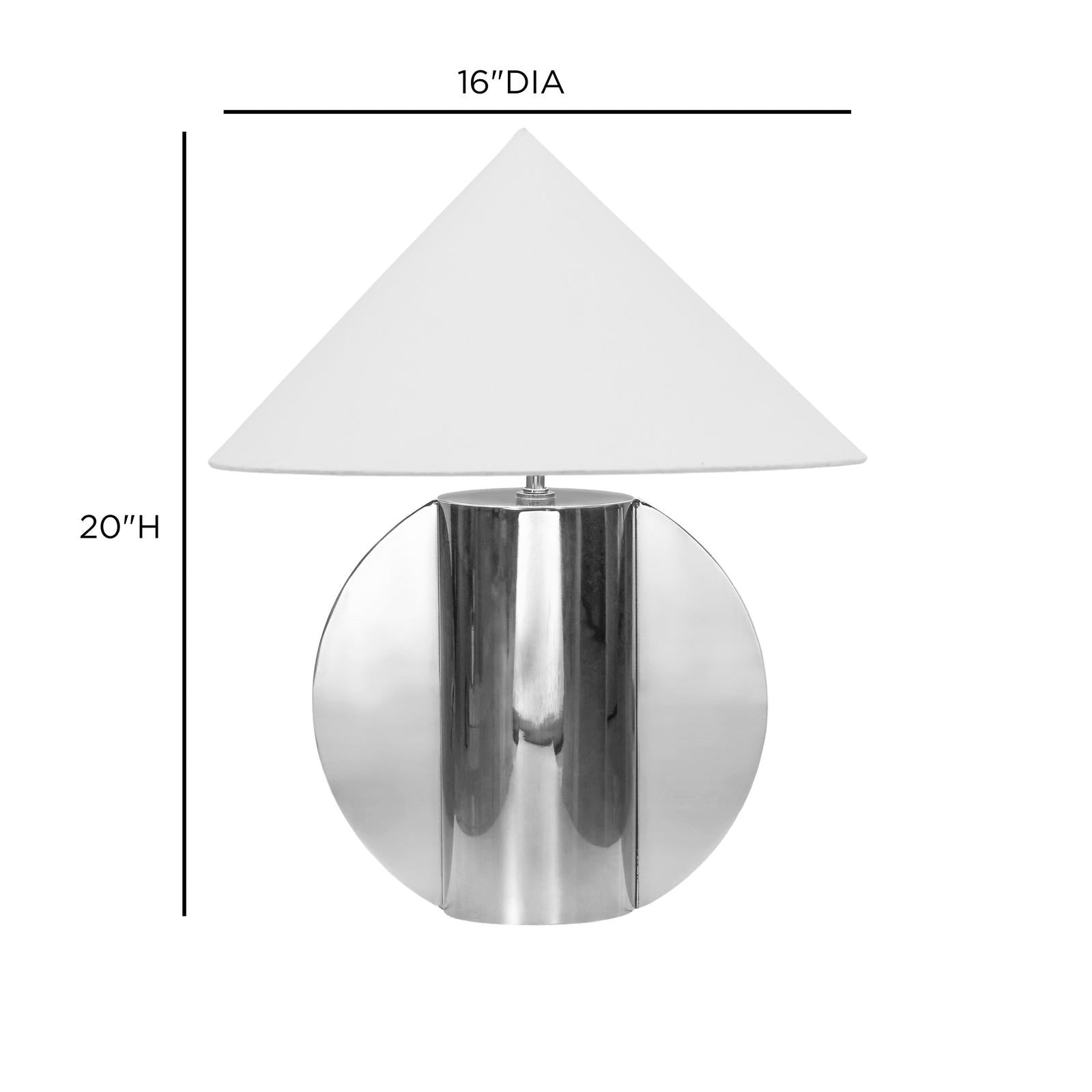 TOV Furniture Geo Semi-Circled Chrome Table Lamp