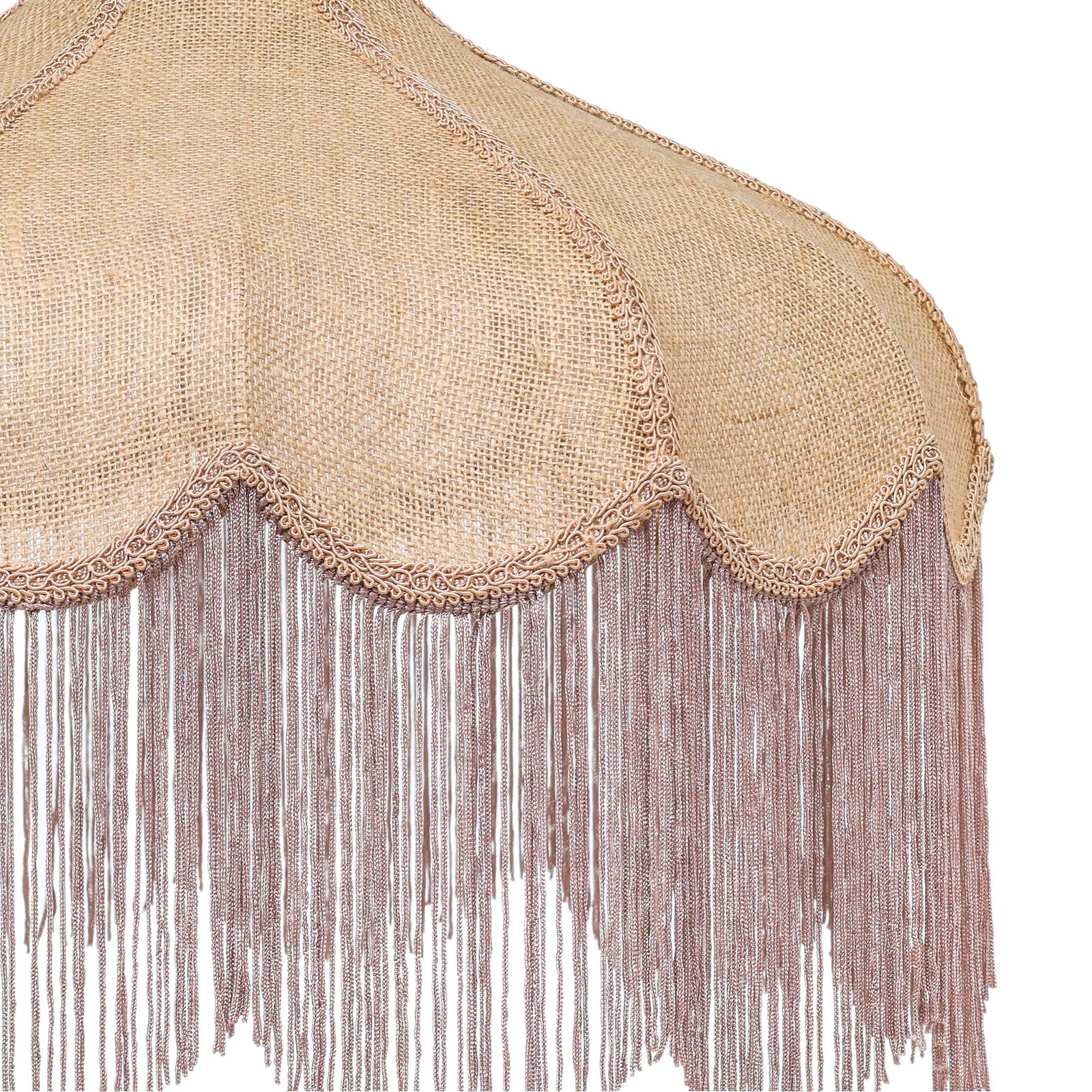 TOV Furniture Buchanan Jute Fringed Scalloped Pendant Light