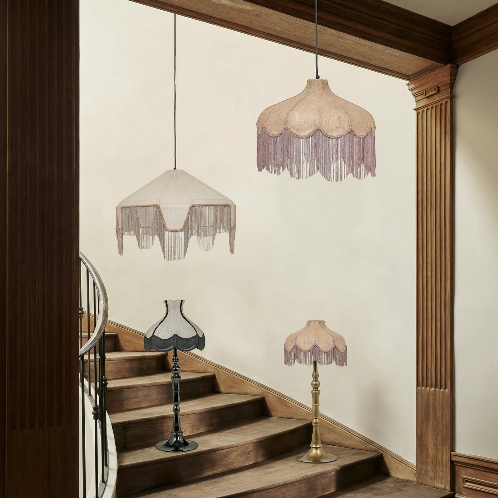 TOV Furniture Buchanan Jute Fringed Scalloped Pendant Light