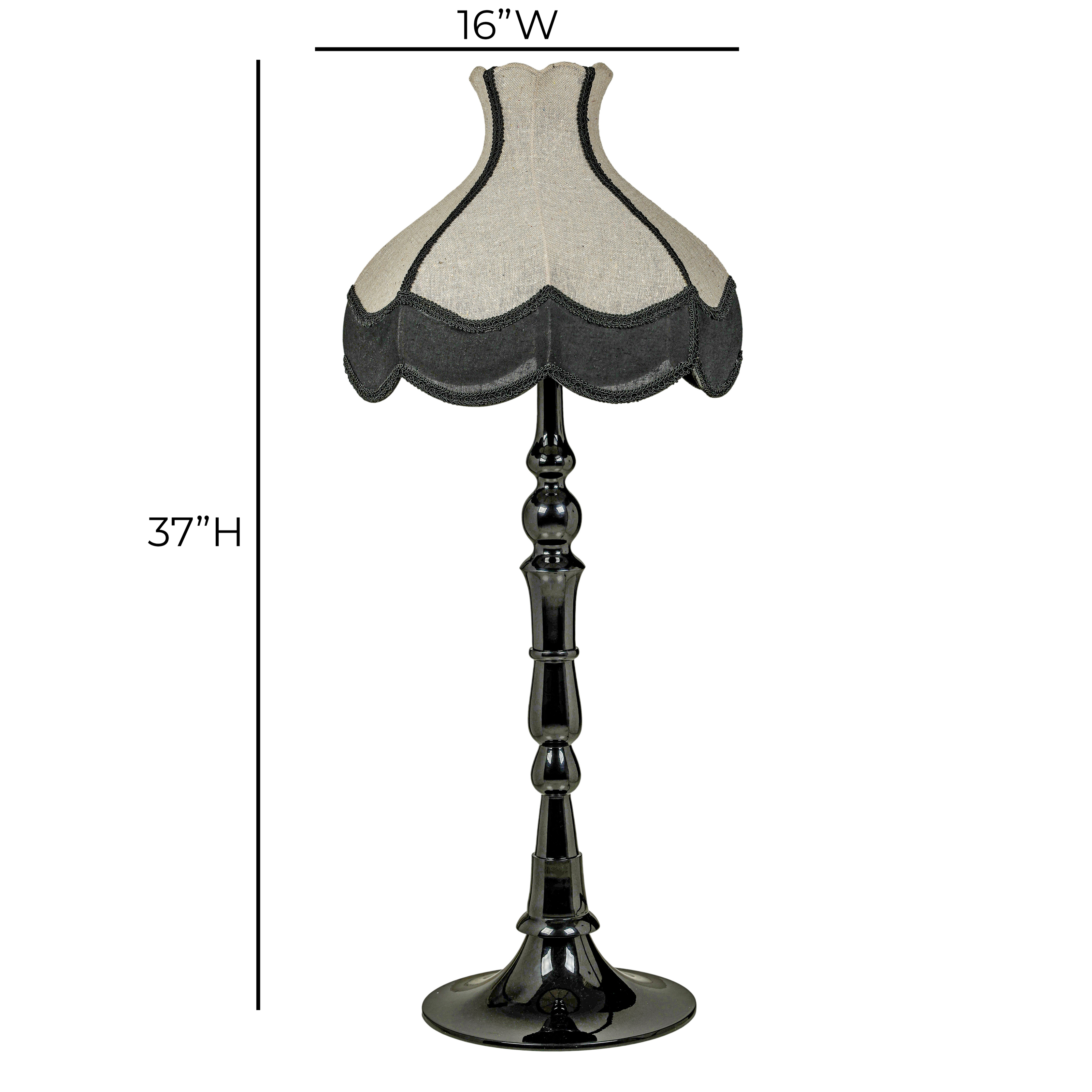 TOV Furniture Buchanan Black Aluminum Table Lamp Clearance