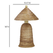 TOV Furniture Coco Natural Coconut Fiber Pointed Table Lamp