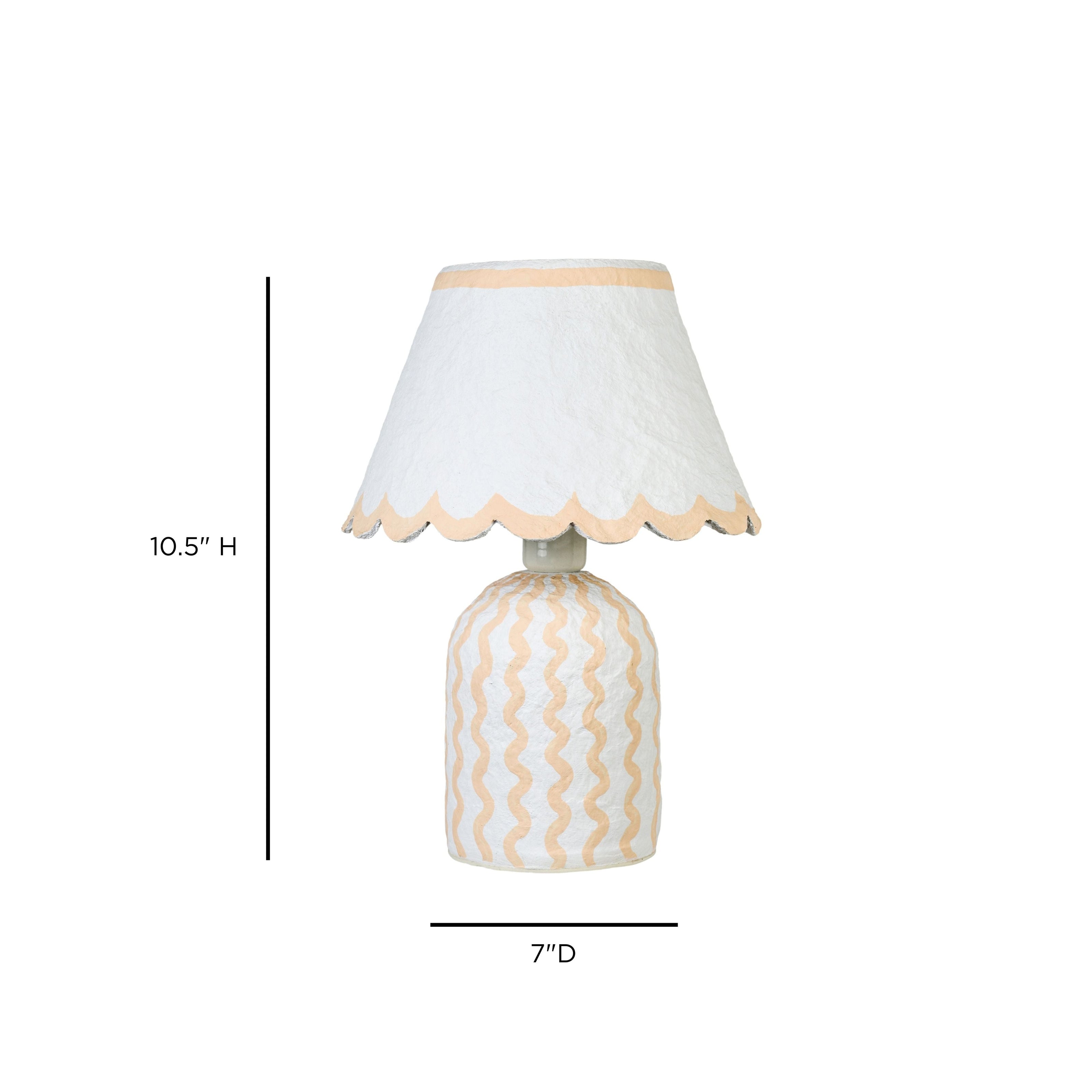 TOV Furniture Blum Scalloped Cotton Mache Table Lamp
