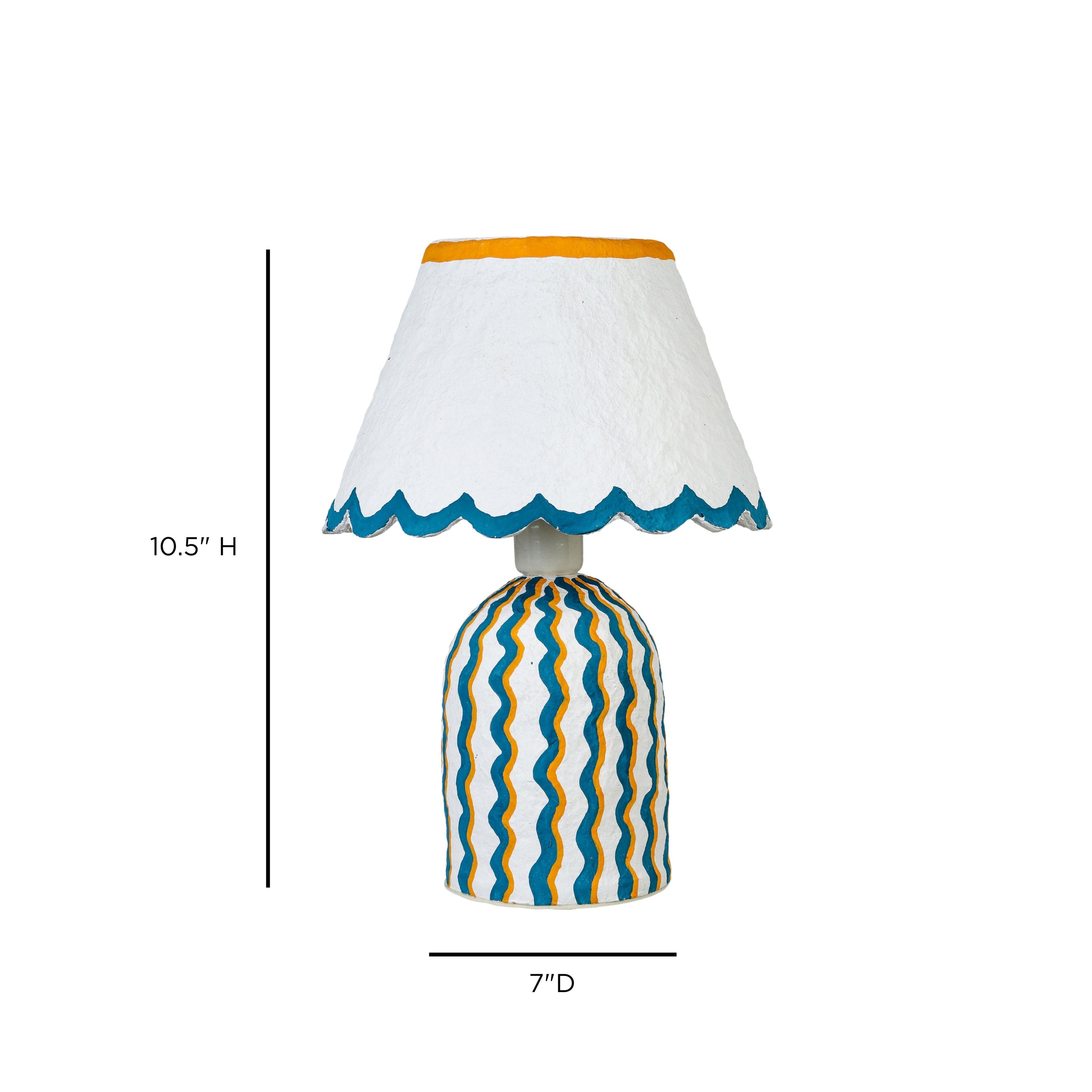 TOV Furniture Blum Scalloped Cotton Mache Table Lamp