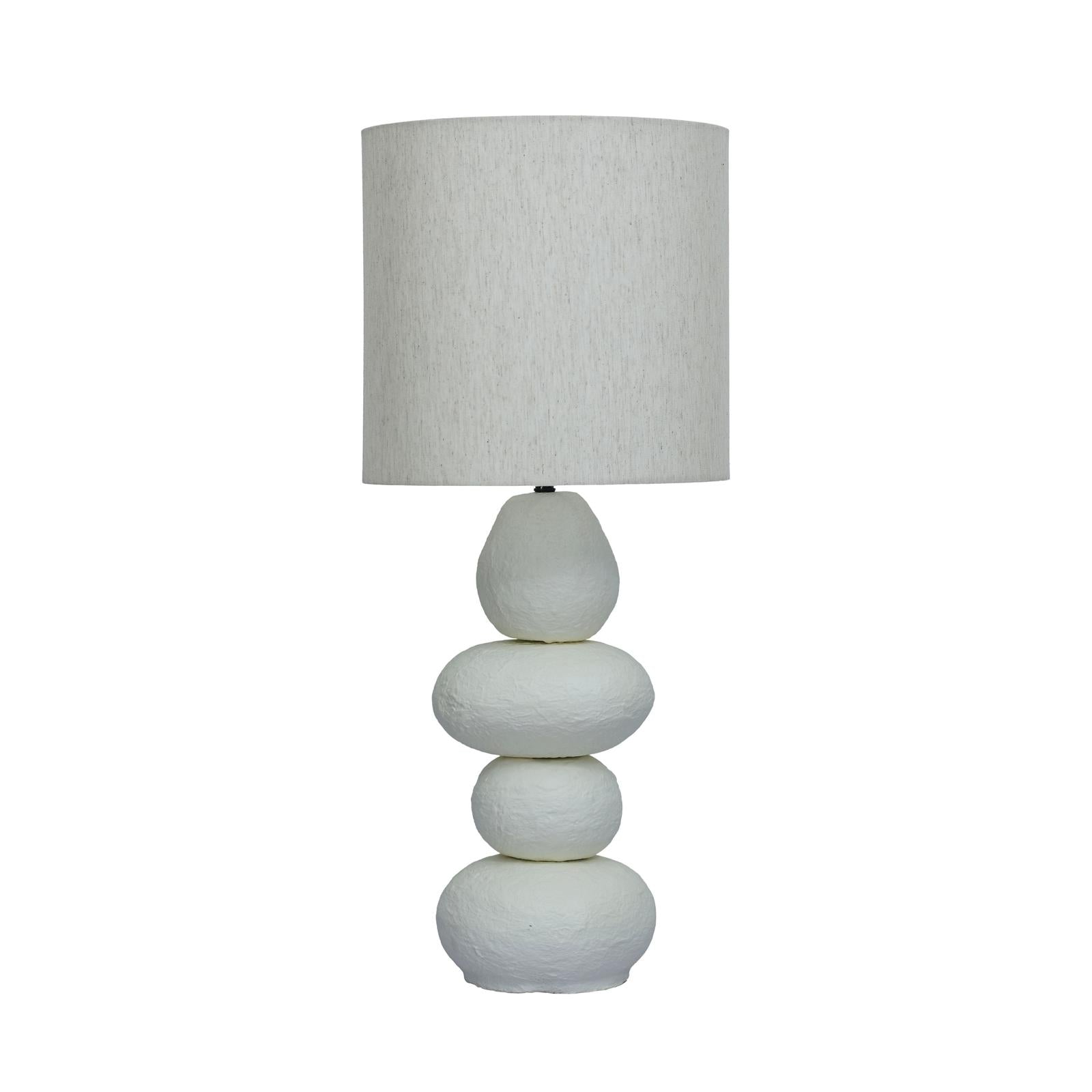 TOV Furniture Pebble Cream Papier Mache Table Lamp
