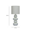 TOV Furniture Pebble Cream Papier Mache Table Lamp