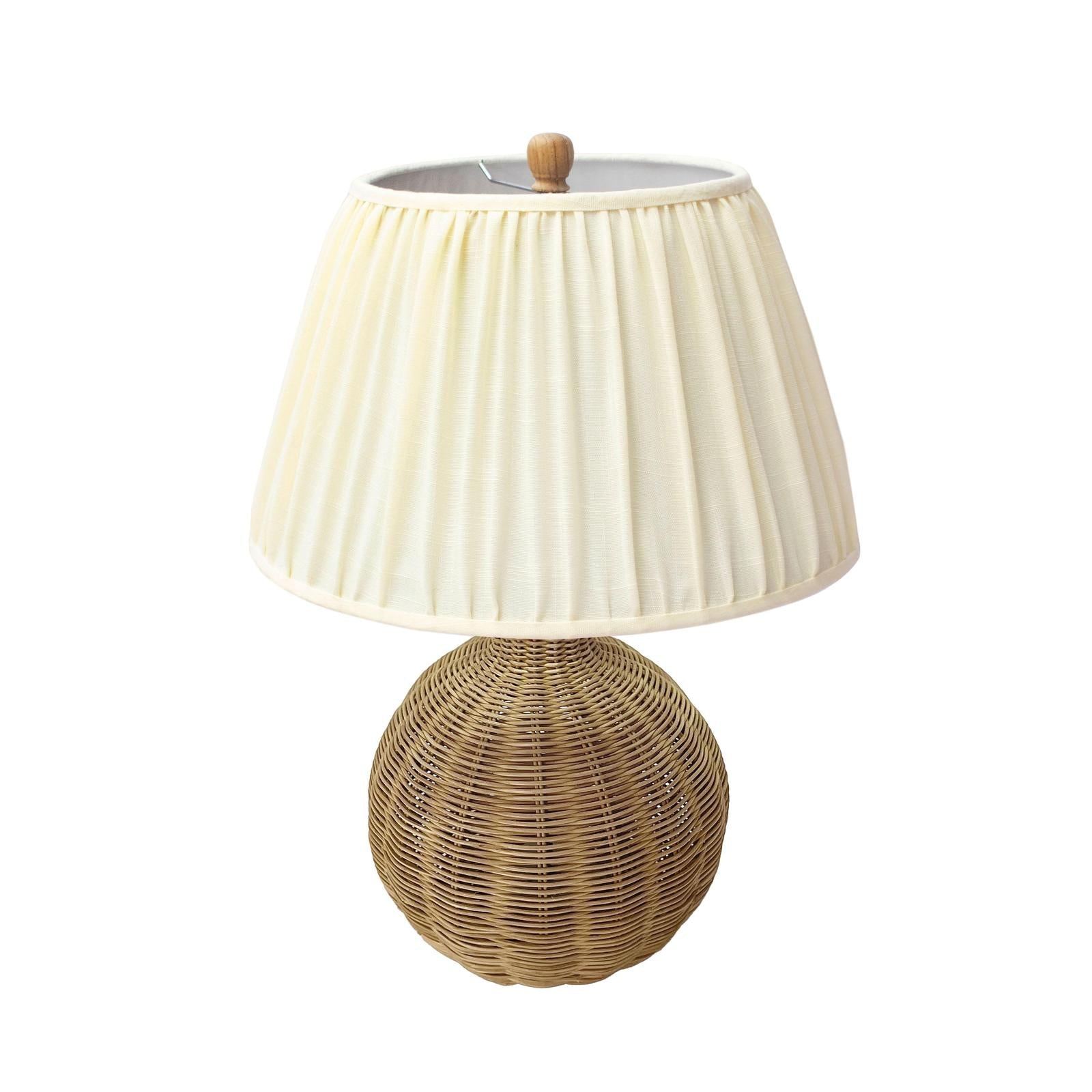 TOV Furniture Pallora Cream & Natural Rattan Table Lamp