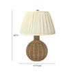 TOV Furniture Pallora Cream & Natural Rattan Table Lamp