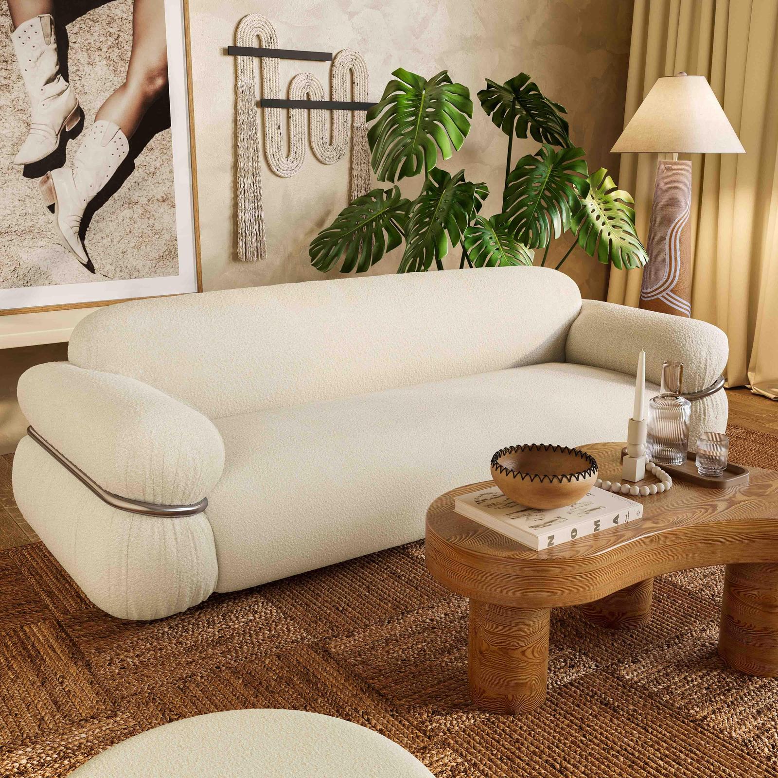 TOV Furniture Harlee Natural Woven Floor Lamp