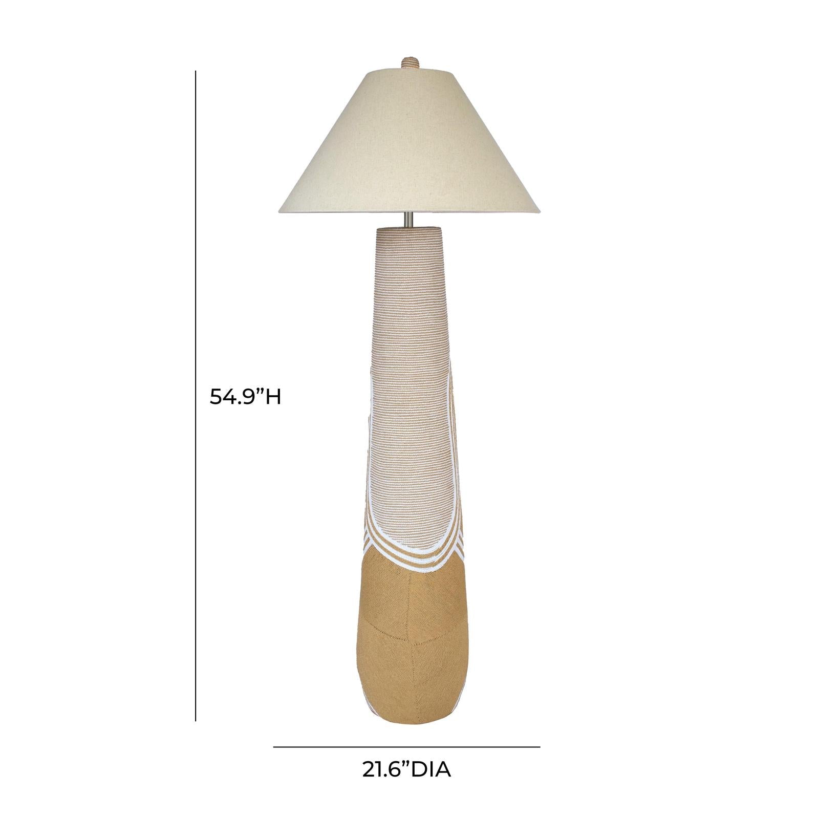 TOV Furniture Harlee Natural Woven Floor Lamp
