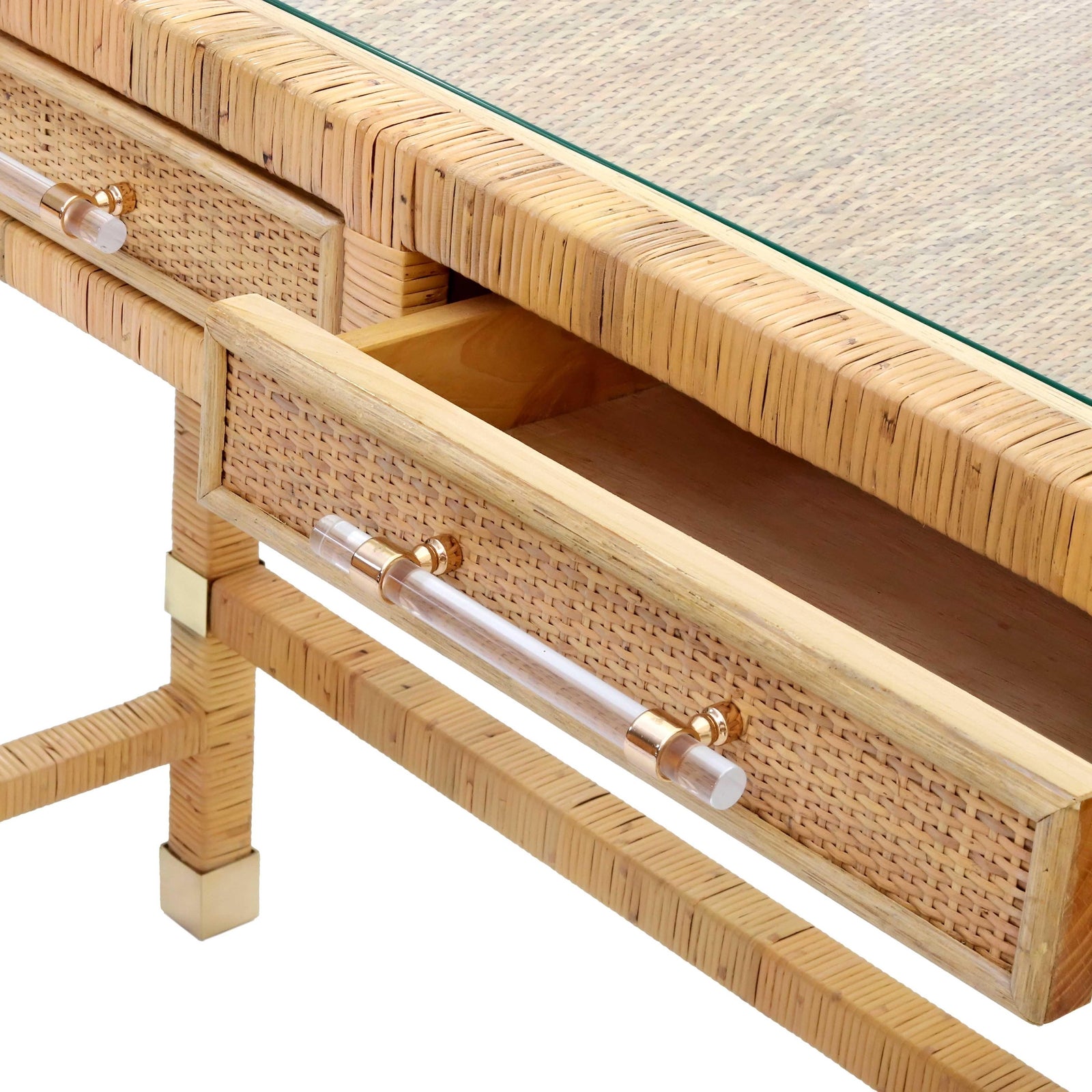 TOV Furniture Amara Rattan Desk