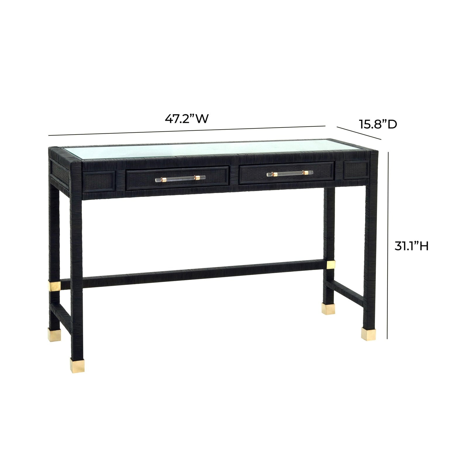 TOV Furniture Amara Rattan Desk