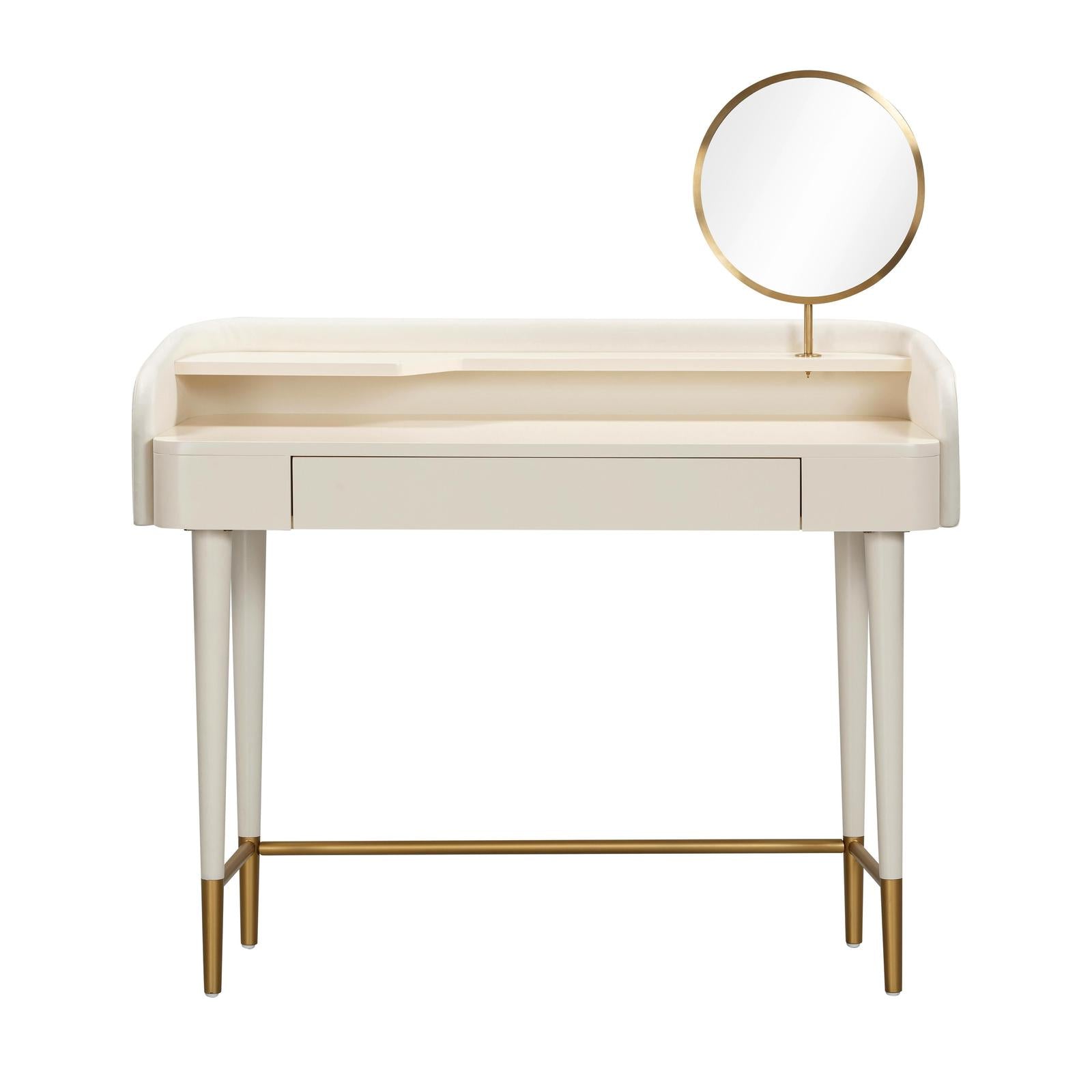 TOV Furniture Penelope Vegan Leather Wrapped Vanity Desk