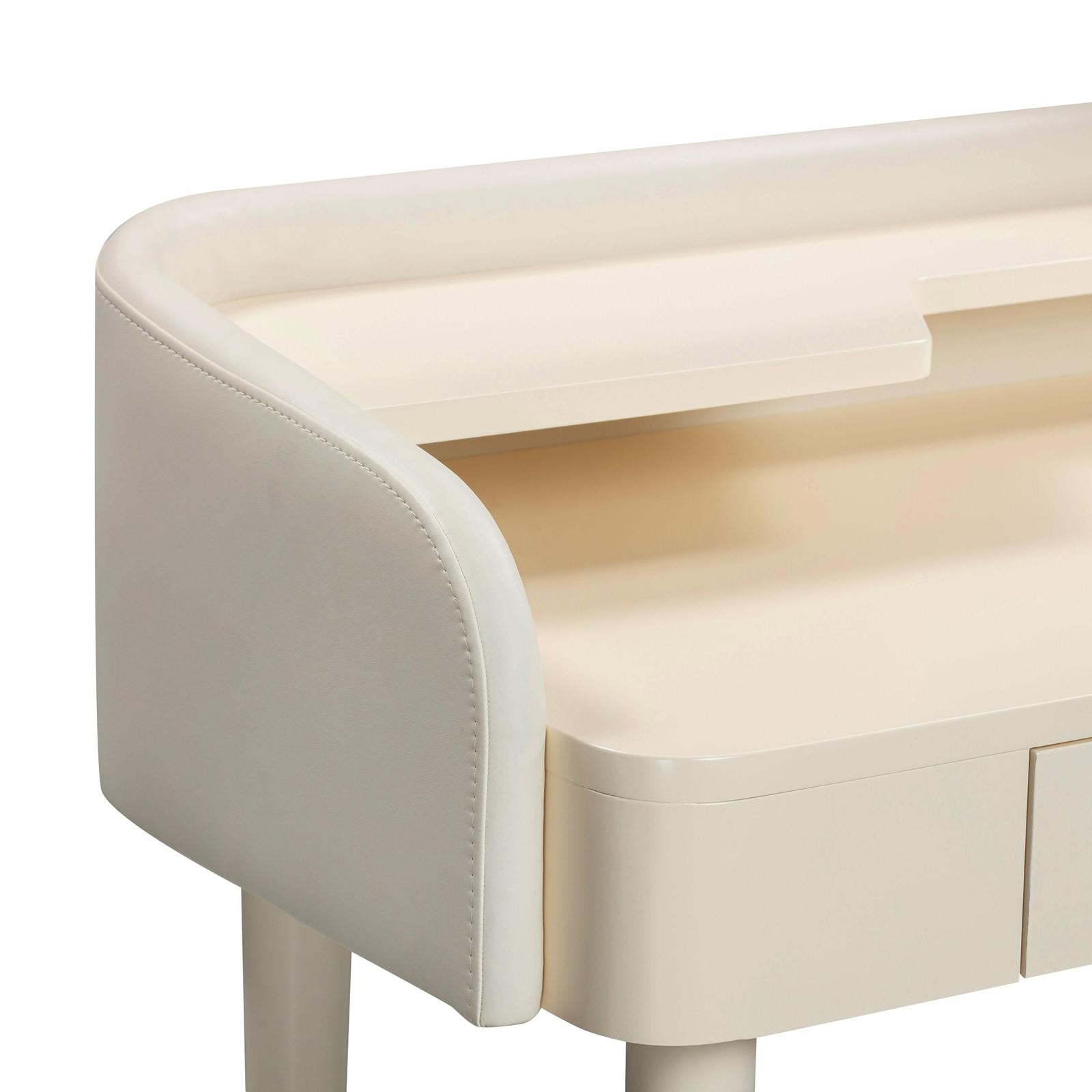 TOV Furniture Penelope Vegan Leather Wrapped Vanity Desk