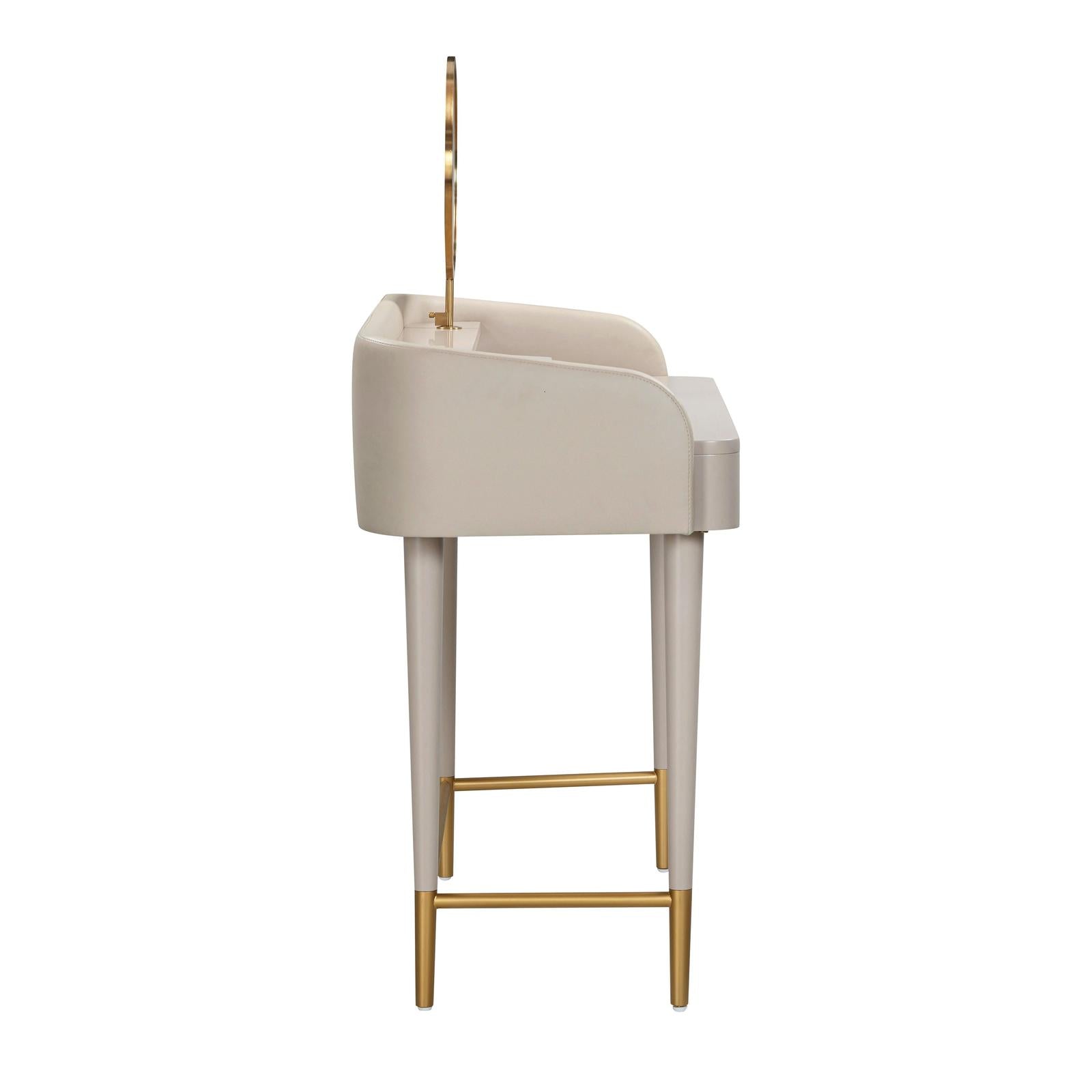 TOV Furniture Penelope Vegan Leather Wrapped Vanity Desk