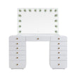 TOV Furniture Hollywood White Desk with Vanity Mirror