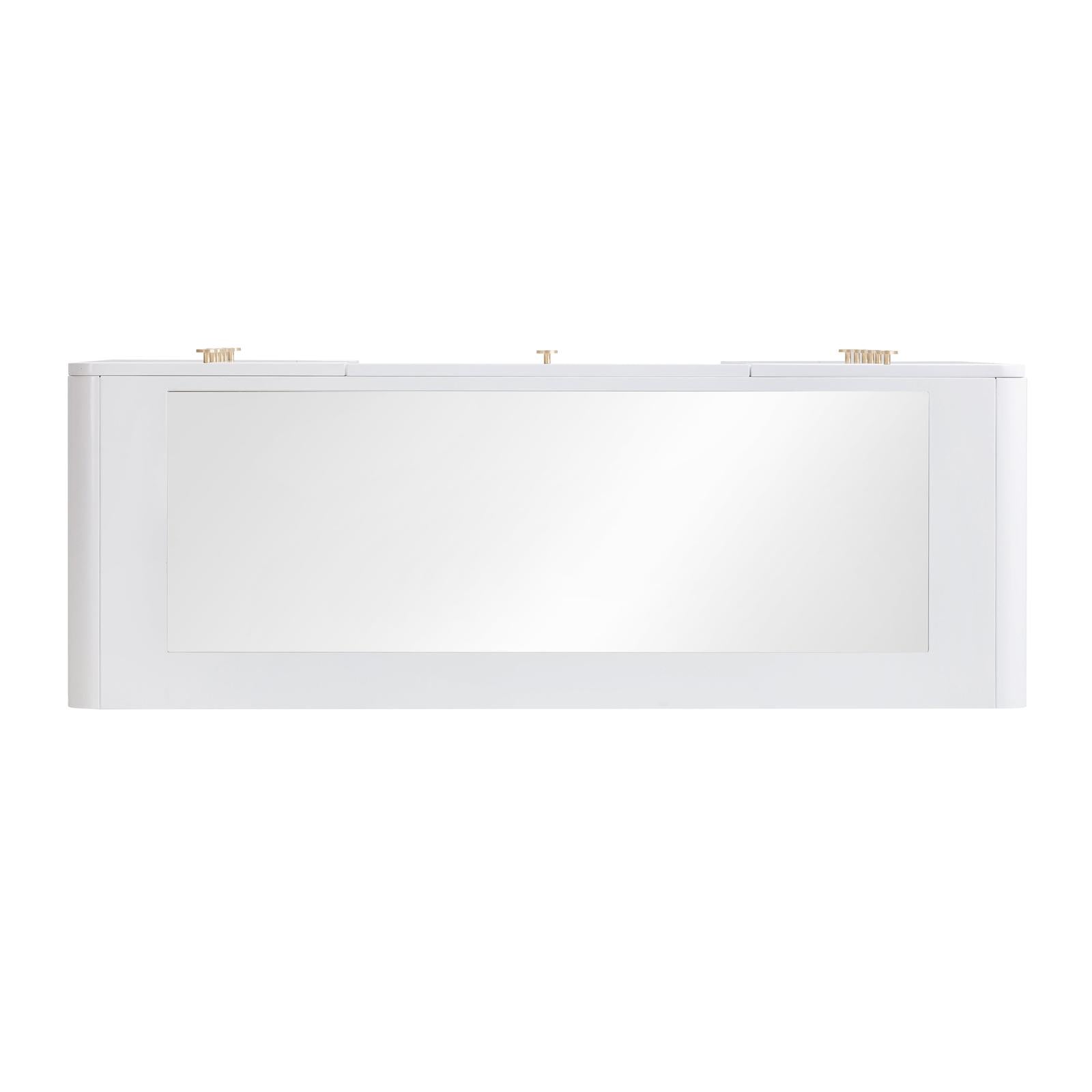 TOV Furniture Hollywood White Desk with Vanity Mirror