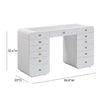 TOV Furniture Hollywood White Desk with Vanity Mirror