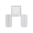 TOV Furniture Hollywood White Desk with Vanity Mirror