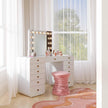 TOV Furniture Hollywood White Desk with Vanity Mirror