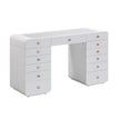 TOV Furniture Hollywood White Desk with Vanity Mirror