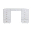 TOV Furniture Hollywood White Desk with Vanity Mirror