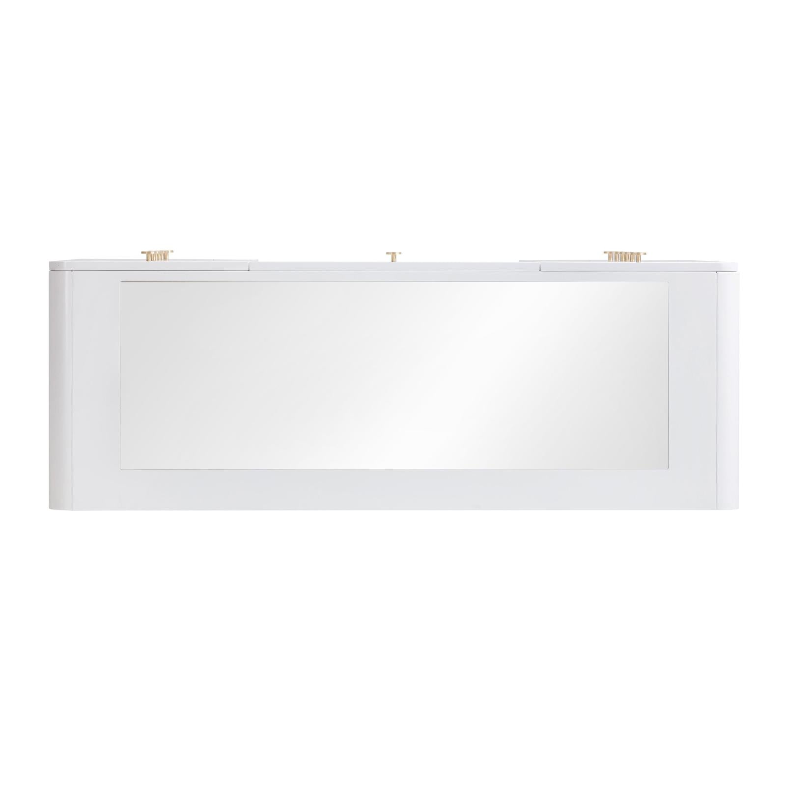 TOV Furniture Hollywood White Desk with Vanity Mirror